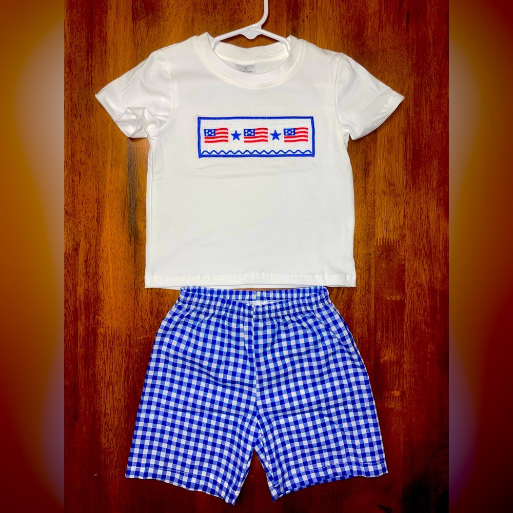 SMOCKED AMERICAN FLAG SET 🇺🇸